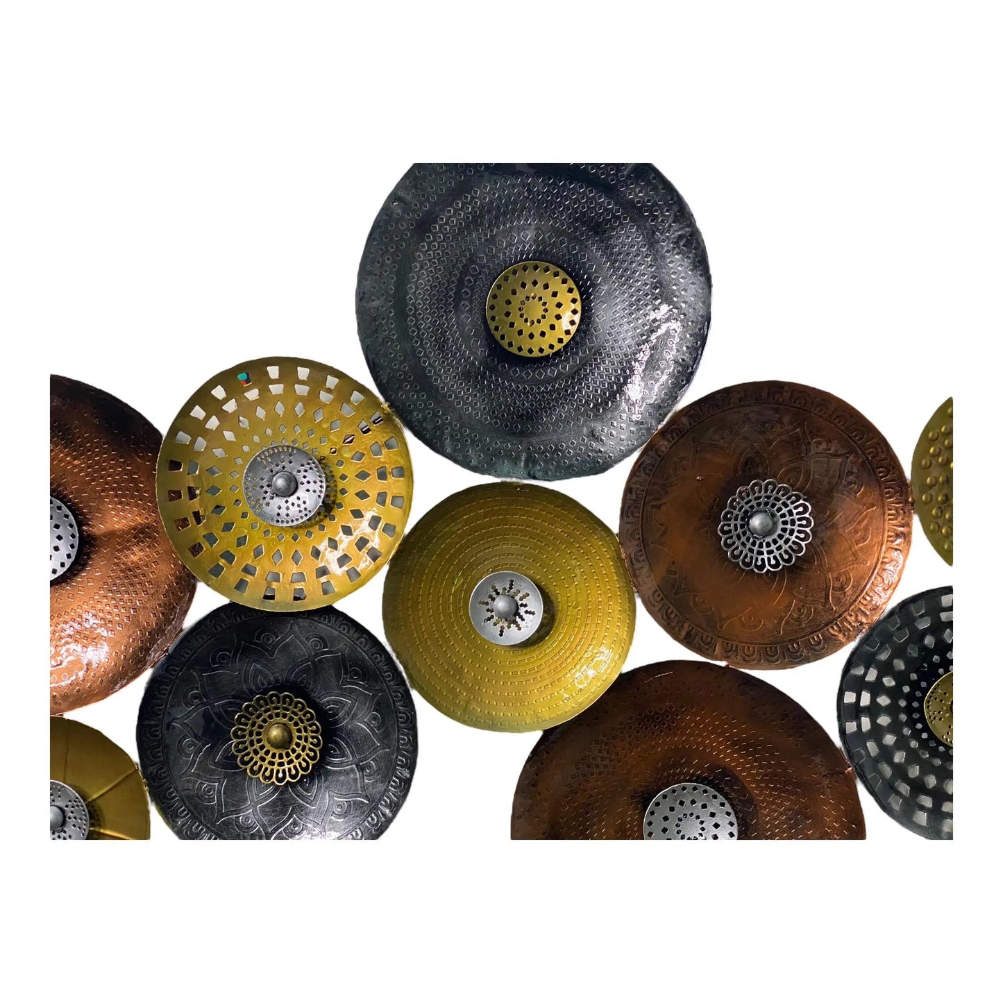 HANDCRAFTED METAL CIRCLES FLORAL WALL ART WINNKRAFT